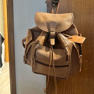 Brown Leather Backpack